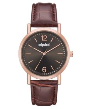 Unlisted Men's Brown Synthetic Leather Sport Watch, 36mm