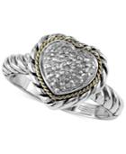 Balissima By Effy Diamond Heart Ring (1/8 Ct. T.w.) In Sterling Silver And 18k Gold