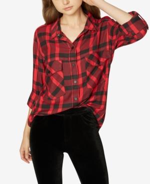 Sanctuary Plaid Boyfriend Button-up Shirt, Created For Macy's