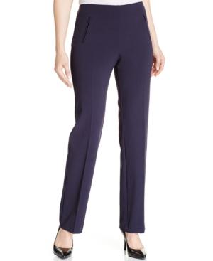 Style & Co. Petite Straight-leg Tummy-control Pants