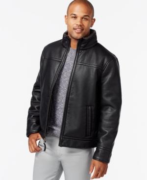 Calvin Klein Faux Leather Faux-shearling Jacket