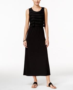 Ny Collection Petite Crochet-popover Maxi Dress