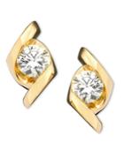 Sirena Earrings, 14k Gold Diamond Stud (1/3 Ct. T.w.)