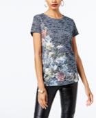 Inc International Concepts Printed Embellished Burnout Top, Created For Macy's