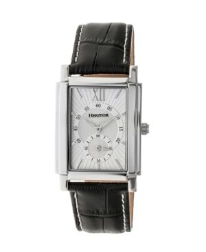 Heritor Automatic Frederick Silver Leather Watches 32mm