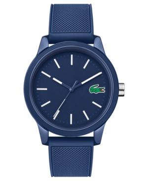 Lacoste Men's 12.12 Blue Silicone Strap Watch 42mm