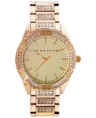 Sean John Men's Stone Accent Gold-tone Bracelet Watch 54x48mm 10021786
