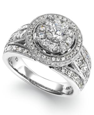 Diamond Round Engagement Ring In 14k White Gold (2-1/2 Ct. T.w.)