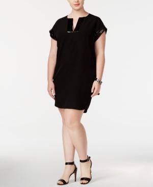 Calvin Klein Plus Size Sequined-trim Dress