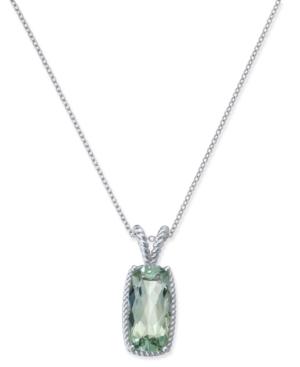 Green Amethyst Pendant Necklace (5 Ct. T.w.) In Sterling Silver
