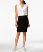 Maison Jules Printed Ponte Pencil Skirt, Only At Macy's