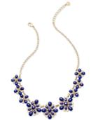 Charter Club Gold-tone Blue Bead Floral Collar Necklace, Only At Macy's