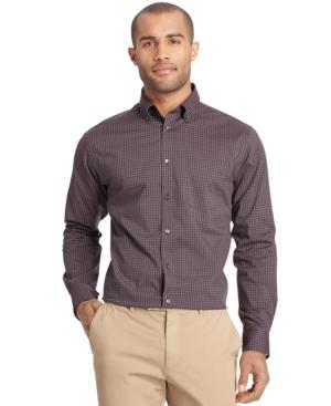 Van Heusen Long-sleeve Traveler Check Dress Shirt
