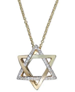 Effy Diamond Diamond Star Of David Necklace (1/10 Ct. T.w.) In 14k Gold
