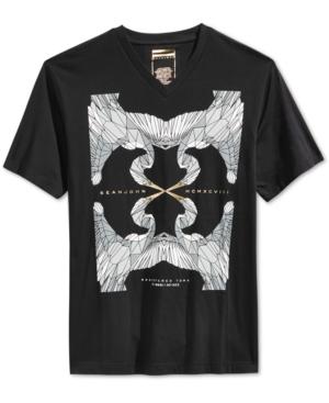 Sean John Men's Mosaic Crane Graphic-print T-shirt