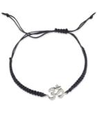 Diamond Om Parachute Cord Bracelet In (1/6 Ct. T.w.)