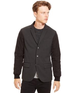 Kenneth Cole Reaction Nylon-sleeve Three-button Blazer