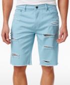 Lrg Men's On Deck Destroyed Denim Cotton Shorts