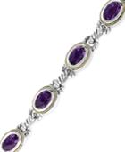 Balissima By Effy Amethyst Oval Bracelet In Sterling Silver And 18k Gold (10-5/8 Ct. T.w.)