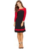 American Living Colorblocked A-line Dress
