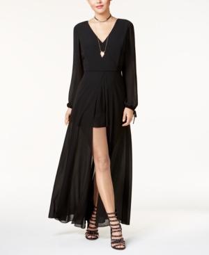 Bcx Juniors' Surplice Romper Dress