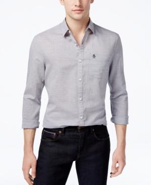 Original Penguin Men's Slim-fit Striped Stretch Shirt