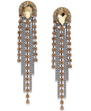 Thalia Sodi Two-tone Yellow Crystal Drop Earrings, Created For Macy's
