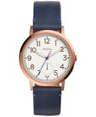 Fossil Women's Everyday Muse Blue Leather Strap Watch 40mm Es4062