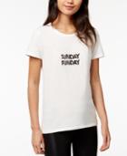 Bow & Drape Sunday Funday Sequined Graphic T-shirt