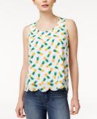 Maison Jules Printed Scalloped Top, Only At Macy's
