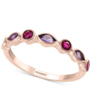Effy Amethyst (1/4 Ct. T.w.) And Ruby (1/4 Ct. T.w.) Stackable Ring
