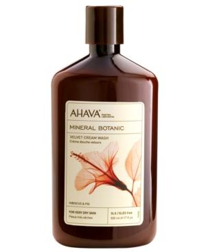 Ahava Mineral Botanic Hibiscus & Fig Velvet Cream Wash, 17 Oz