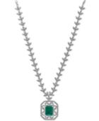 Brasilica By Effy Emerald (2-1/5 Ct. T.w.) And Diamond (1-3/4 Ct. T.w.) Collar Necklace In 14k White Gold