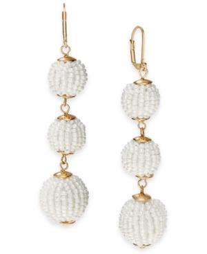 I.n.c. Beaded Sphere Triple Drop Earrings, Created For Macy's