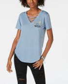 Love Tribe Juniors' Crisscross Keep On Graphic T-shirt