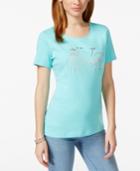 Karen Scott Embellished Graphic T-shirt, Only At Macy's