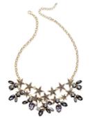 Inc International Concepts Gold-tone Stone & Crystal Star Statement Necklace, Created For Macy's