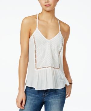 Roxy Juniors' Prism Pattern Embroidered T-back Top