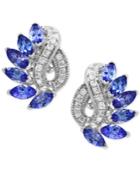 Effy Tanzanite Royale Tanzanite (1-3/4 Ct. T.w.) And Diamond (1/5 Ct. T.w.) Drop Earrings In 14k White Gold