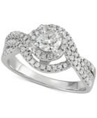 Diamond Swirl Engagement Ring (1-1/5 Ct. T.w.) In 14k Gold