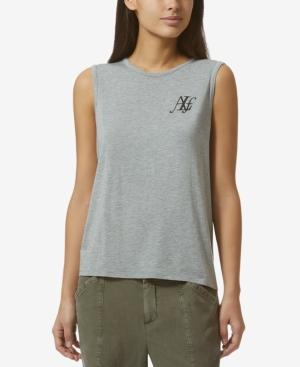 Avec Les Filles Embroidered-logo Muscle T-shirt