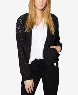 Sanctuary Cotton Lace Bomber Jacket