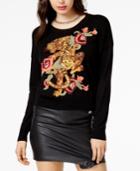 Guess Cleo Tiger Embroidered Sweater
