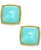 Abs By Allen Schwartz Gold-tone Rounded Pyramid Stud Earrings