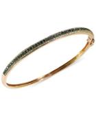 Diaverde By Effy White (1/2 Ct. T.w.) And Green (3/4 Ct. T.w.) Diamond Bangle Bracelet In 14k Gold