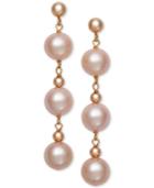 Belle De Mer Cultured Freshwater Pearl (7mm) Drop Earrings (also In Pink Cultured Freshwater Pearl)