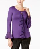 Cable & Gauge Ruffle-trim Top