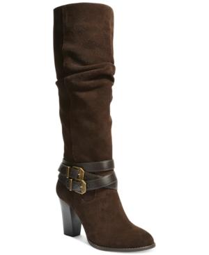 Inc International Concepts Womens Jordana Wide Calf Block Heel Boots, Only At Macy's Women's Shoes