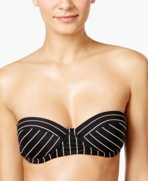 Vince Camuto Striped Bandeau Bikini Top Women's Swimsuit