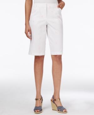 Charter Club Flamingo-embroidered Bermuda Shorts, Only At Macy's